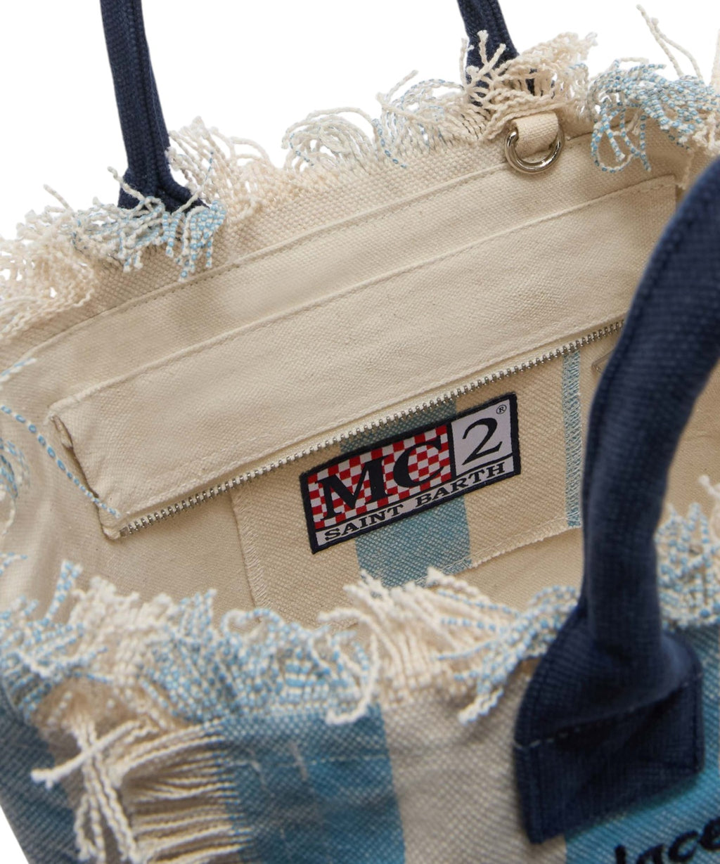 Borsa Colette Stripes MC2 Saint Barth in canvas