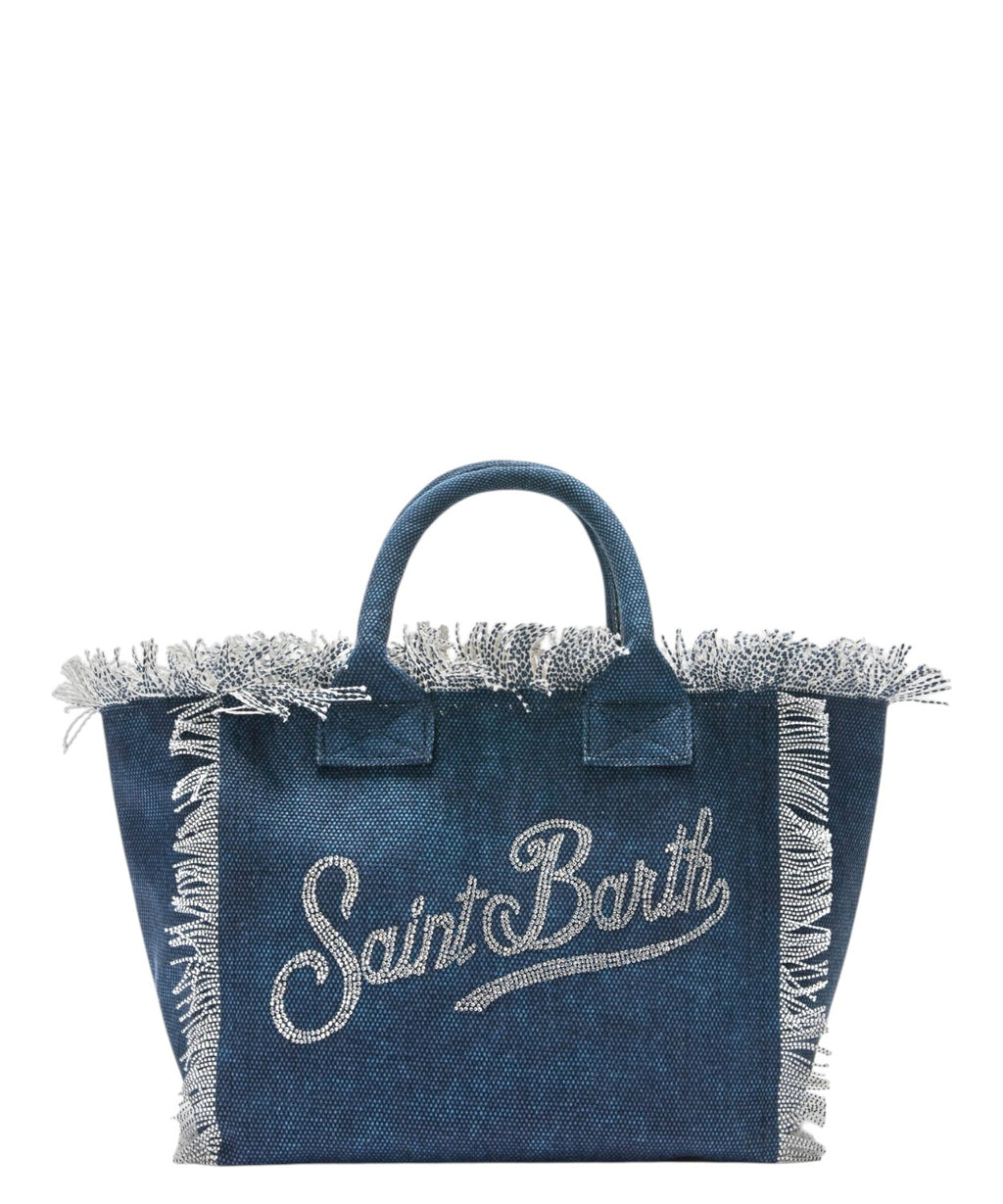 Colette MC2 Saint Barth Canvas Bag with Rhinestone Logo