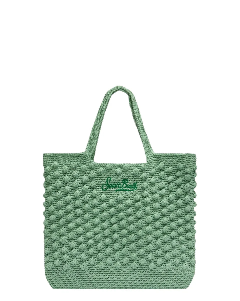 Borsa all'uncinetto verde salvia-Mc2 Saint Barth-Borse a spalla-Vittorio Citro Boutique
