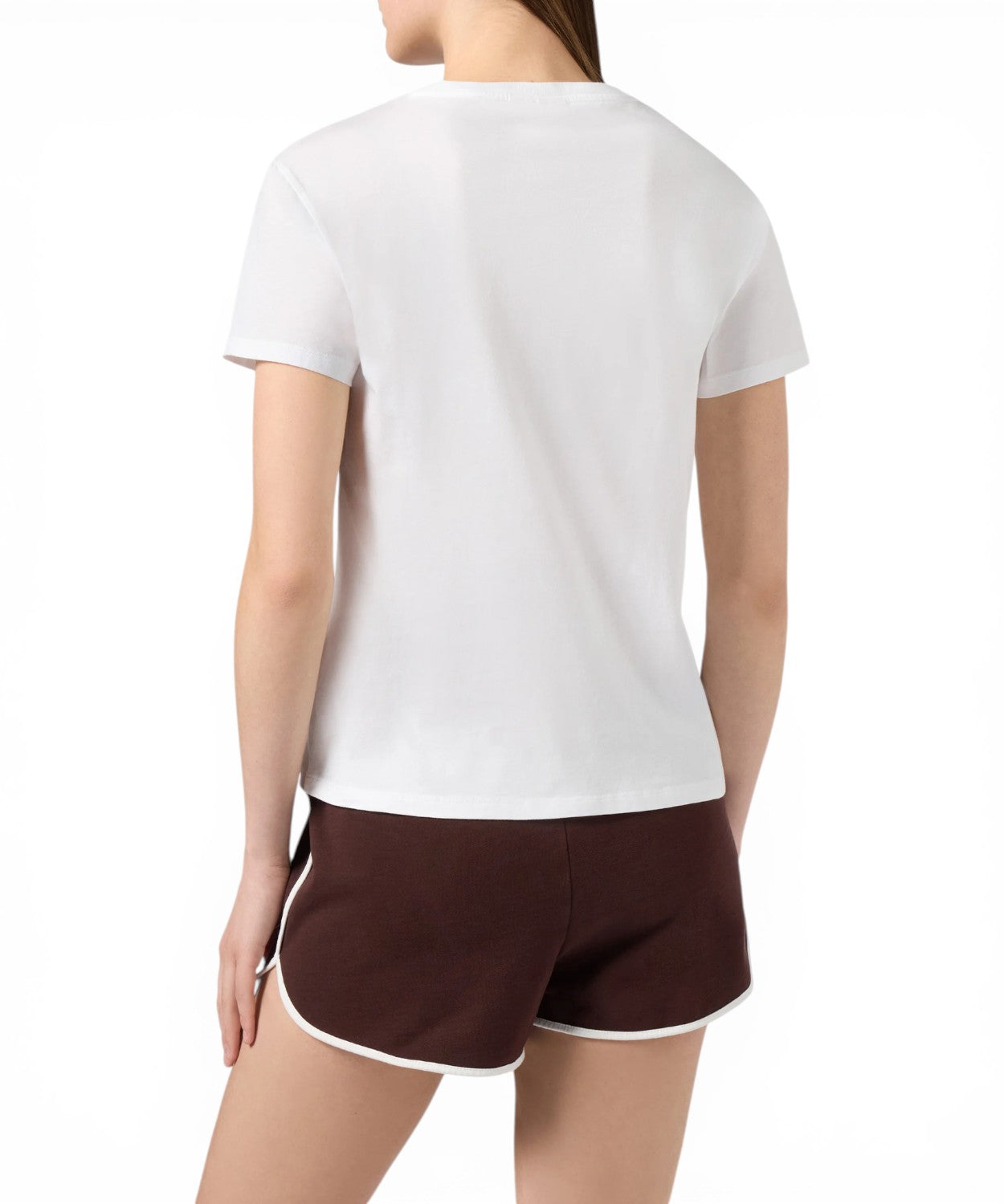 Emilie cotton T-shirt with animalier logo patch for women