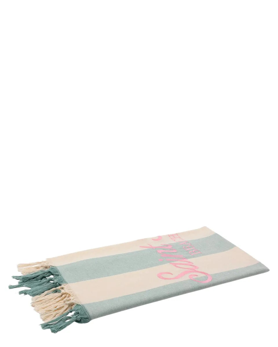 Telo Mare Fouta in Cotone Leggero con Righe e Ricamo St. Barth-Mc2 Saint Barth-Accessori mare-Vittorio Citro Boutique