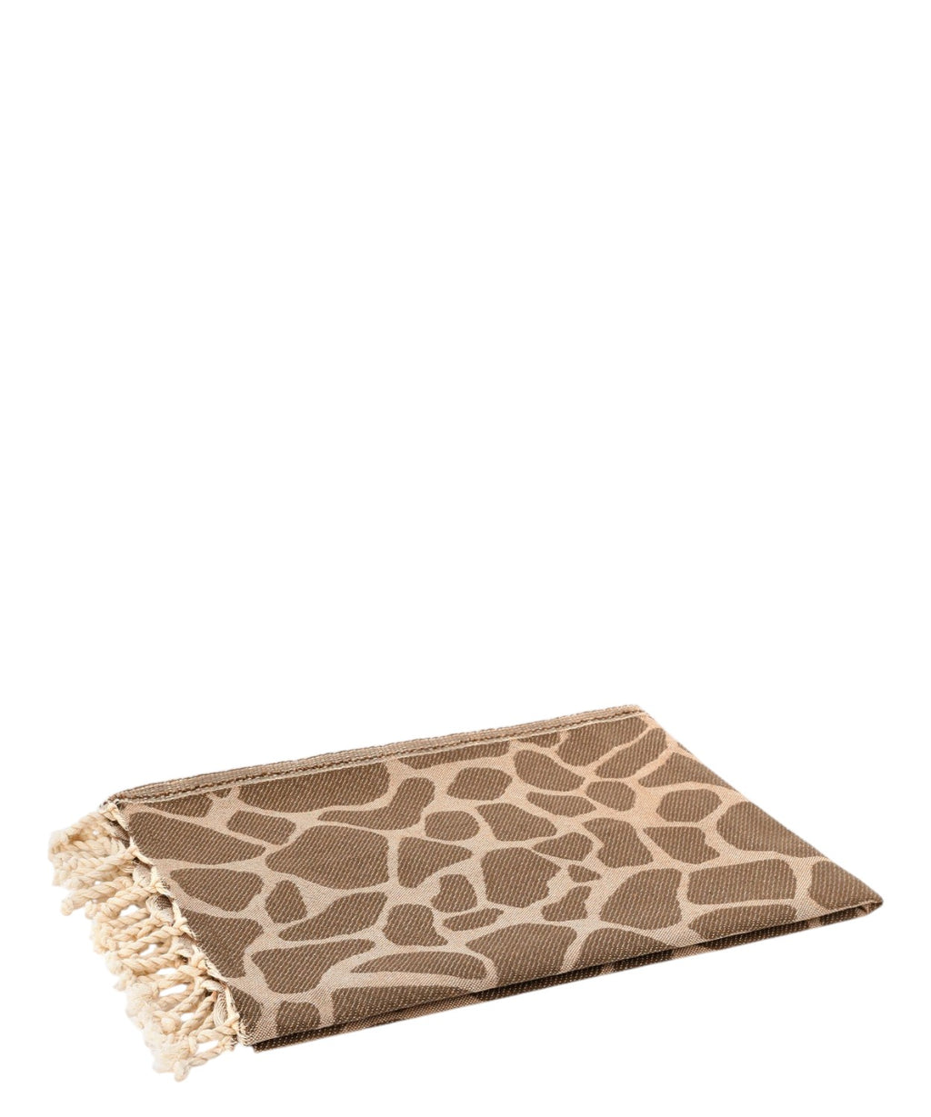 MC2 Saint Barth Animal Print Beach Towel with Fringes and Logo
