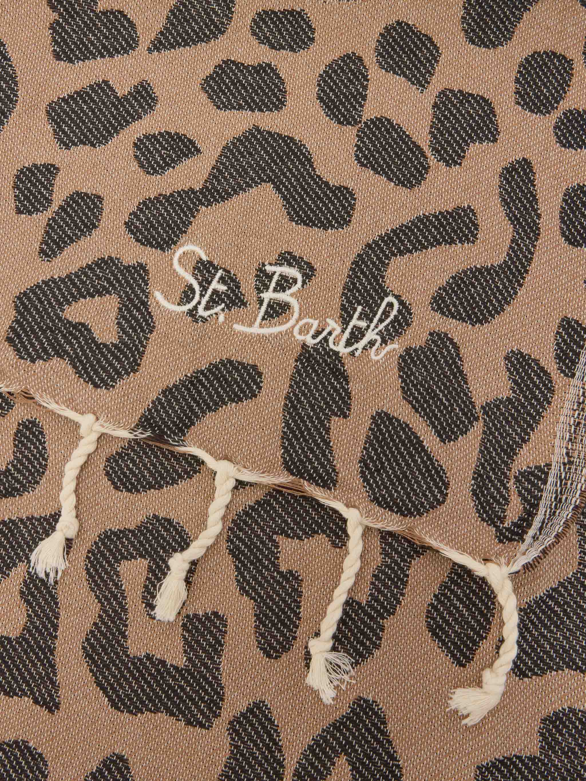 MC2 Saint Barth Beach Towel with fringes and logo