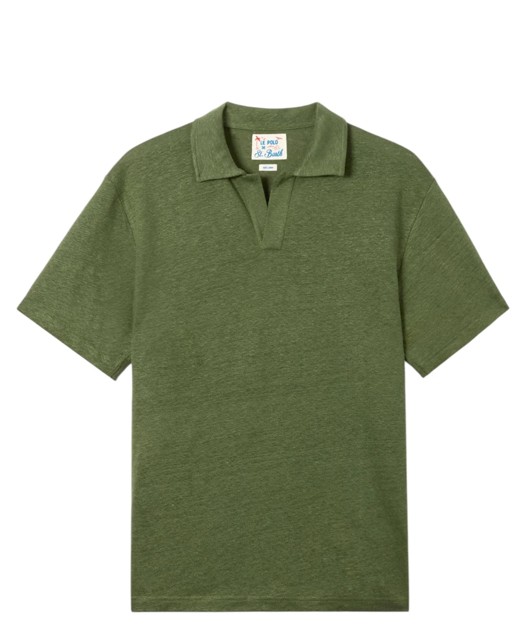 Men's MC2 Saint Barth Linen Polo Shirt