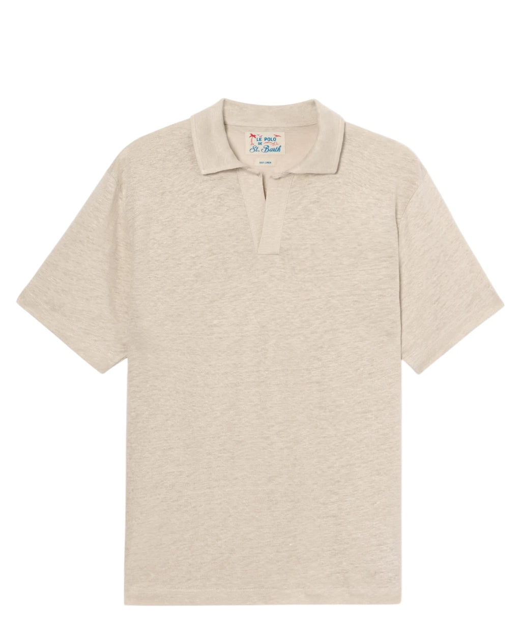 Men's Linen Polo Shirt MC2 Saint Barth