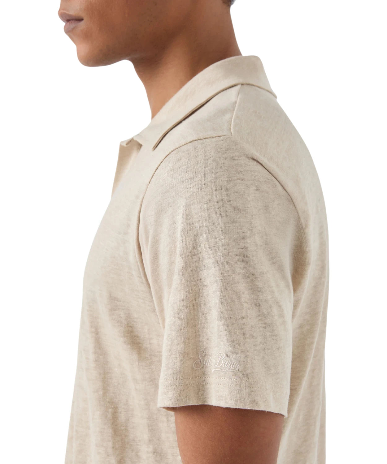 Men's Linen Polo Shirt MC2 Saint Barth