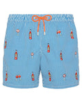 Costume Gustavia Righe Blu con Ricamo Aperol Spritz – Edizione Speciale-Mc2 Saint Barth-Costumi da bagno-Vittorio Citro Boutique