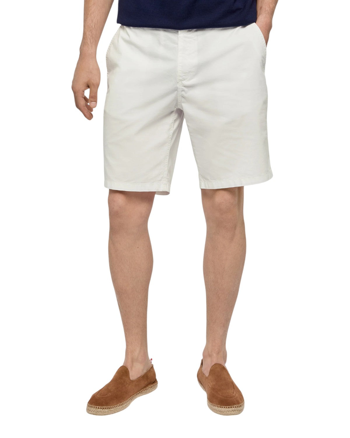 Ischia Bermuda Shorts in 100% Cotton White