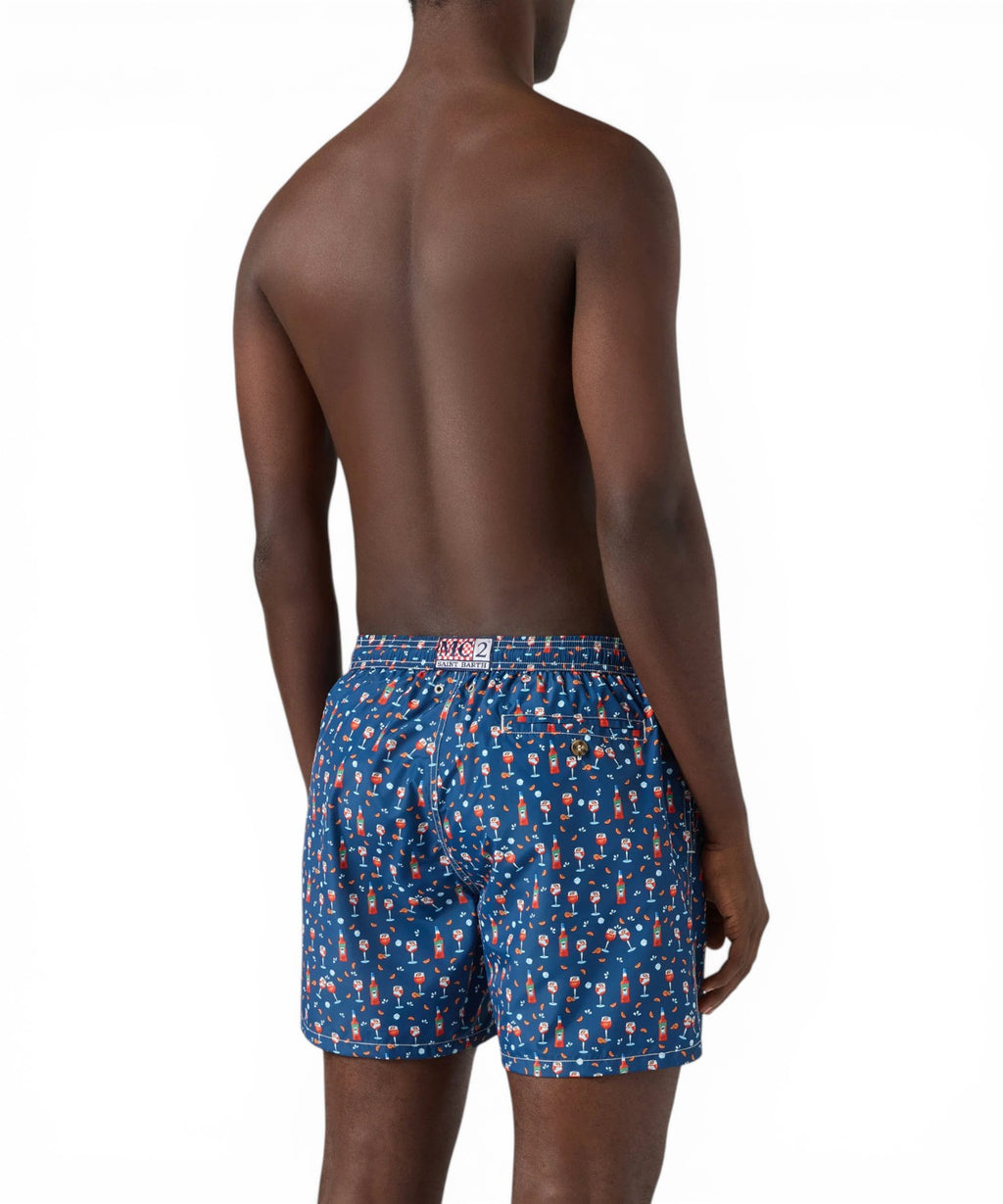 Men's MC2 Saint Barth Ultralight Swimsuit with Pattern