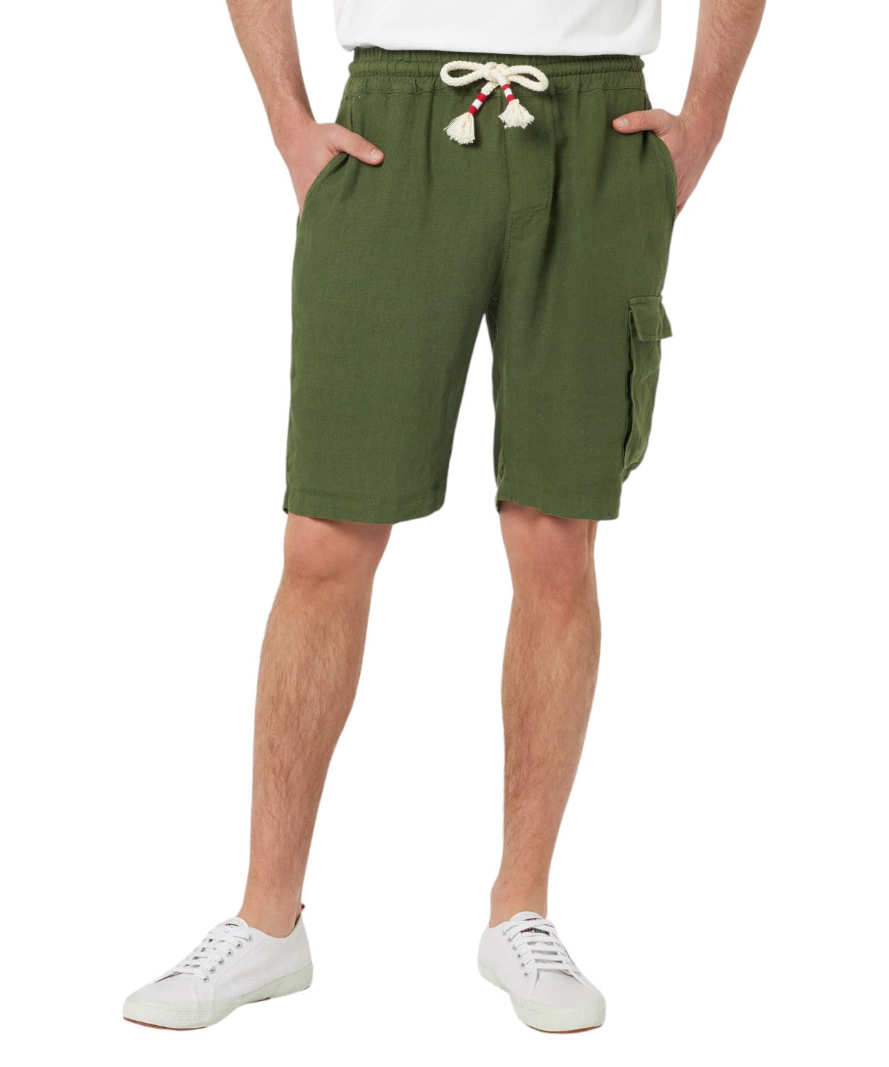 Men's Marseille Linen Bermuda Shorts with Drawstring