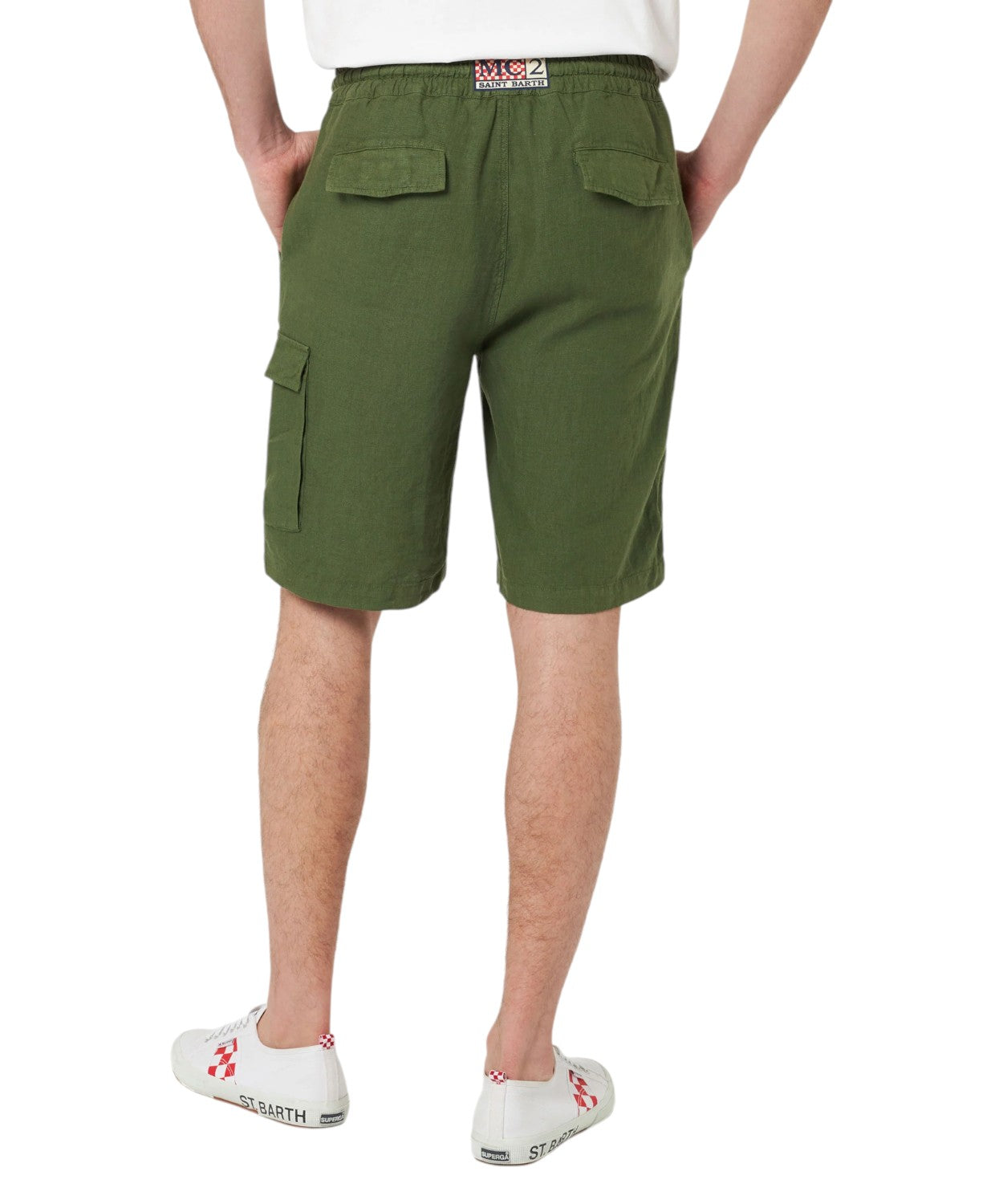 Men's Marseille Linen Bermuda Shorts with Drawstring