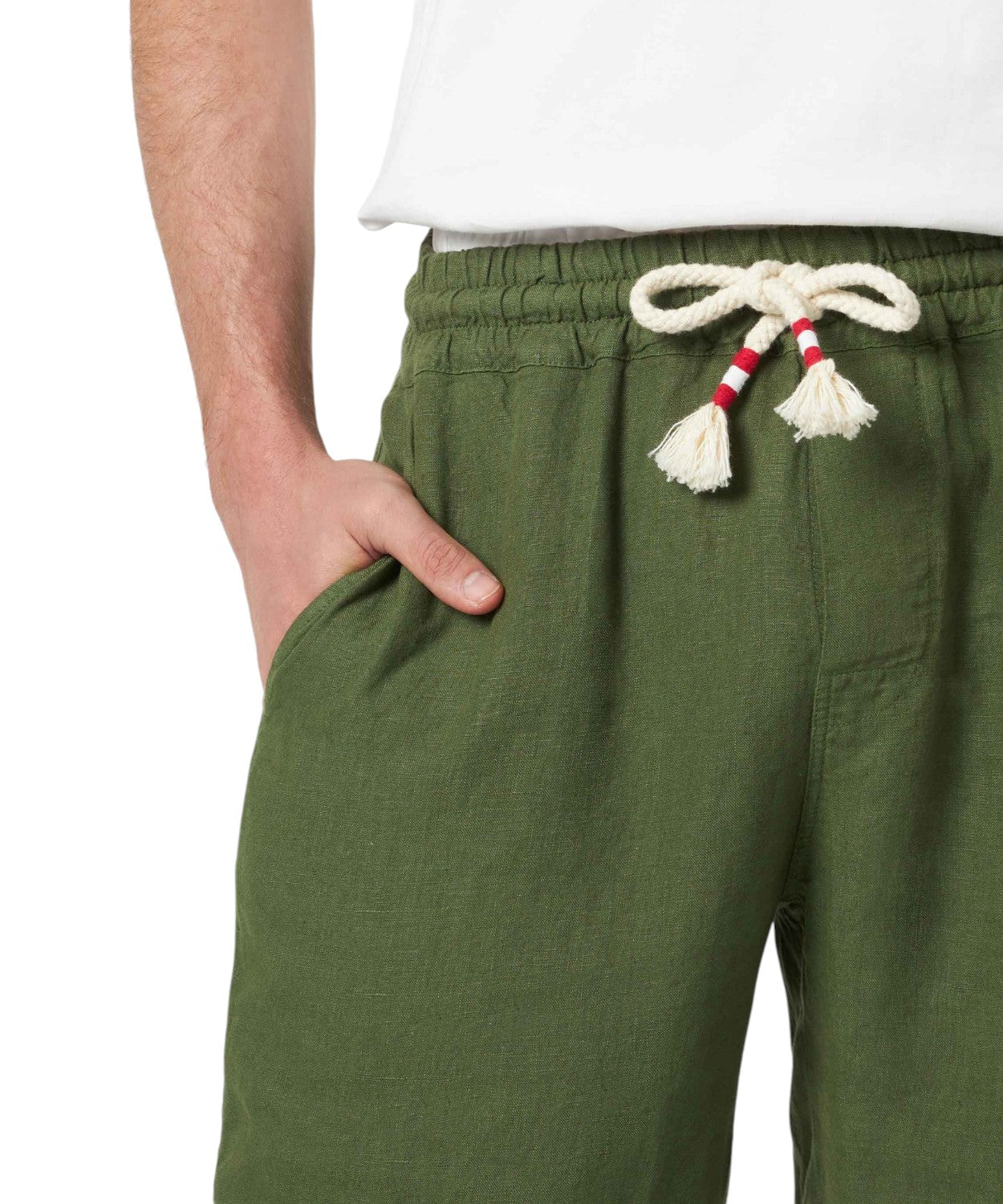 Men's Marseille Linen Bermuda Shorts with Drawstring