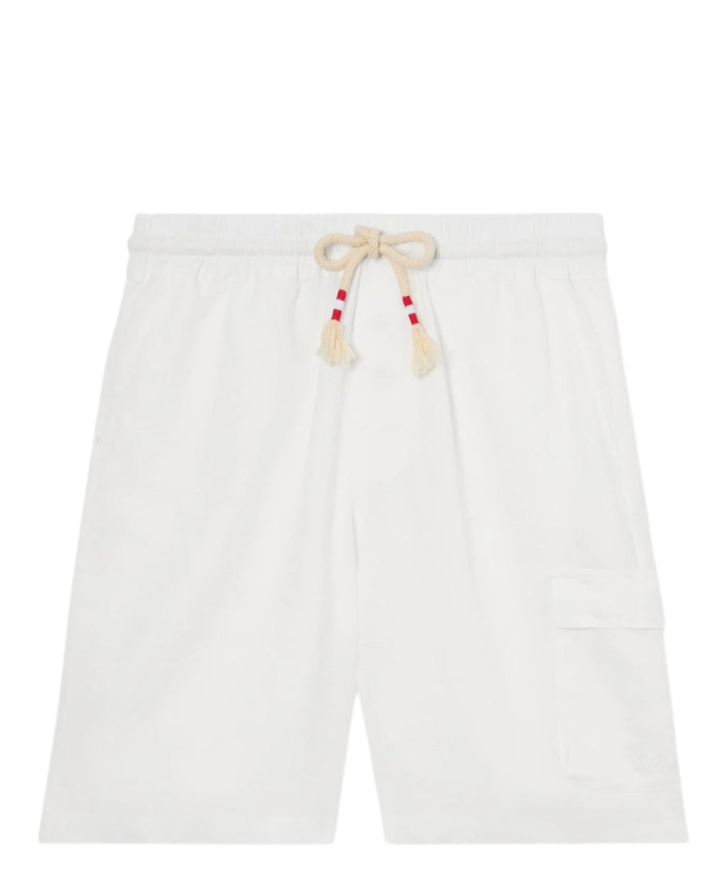 Men's Marseille Bermuda shorts in pure linen with drawstring