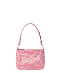 Pouch Mini Parisienne in Tweed Rosa con Manico e Tracolla Removibile-Mc2 Saint Barth-Pochette-Vittorio Citro Boutique