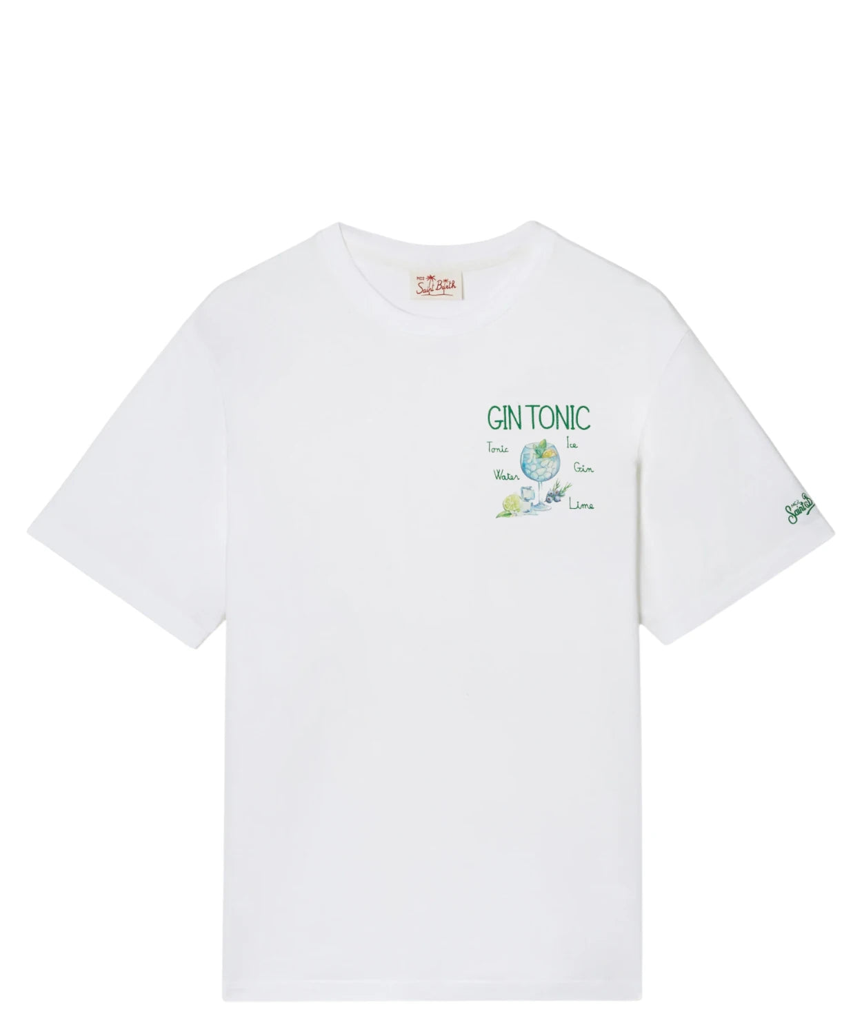 Men's T-Shirt Portofino MC2 Saint Barth with Gin Tonic Embroidery