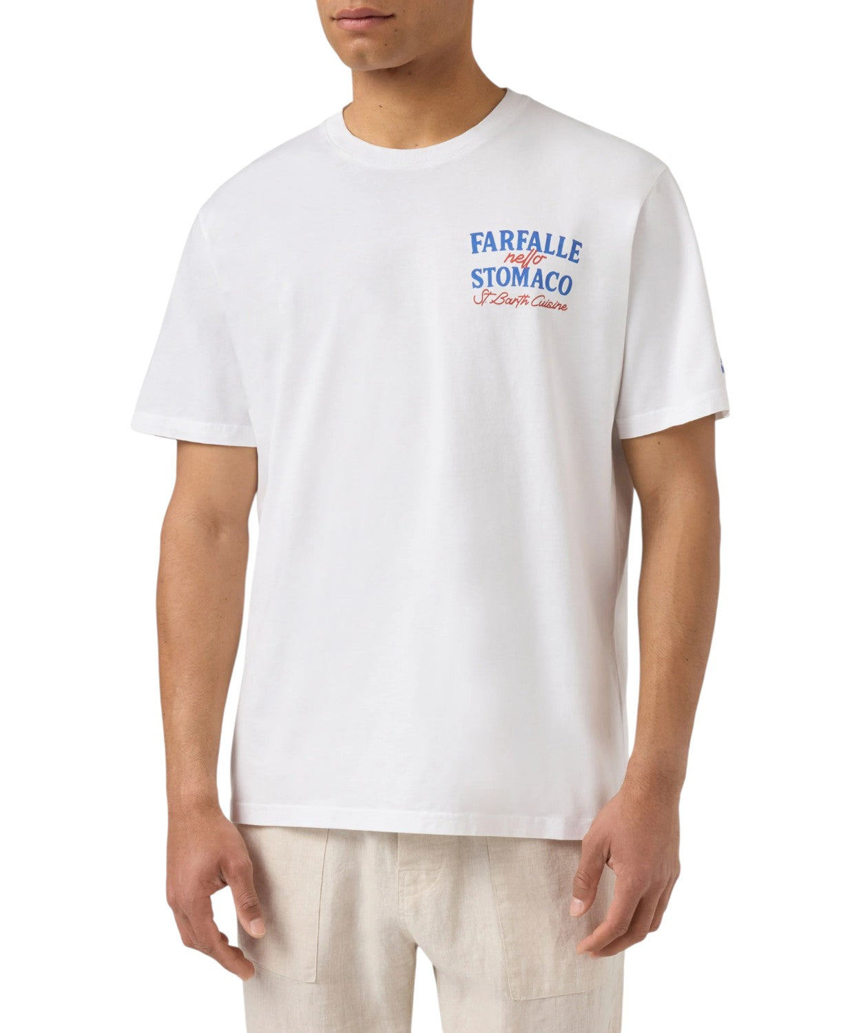 MC2 Saint Barth Men's Portland T-shirt with Summer Print
