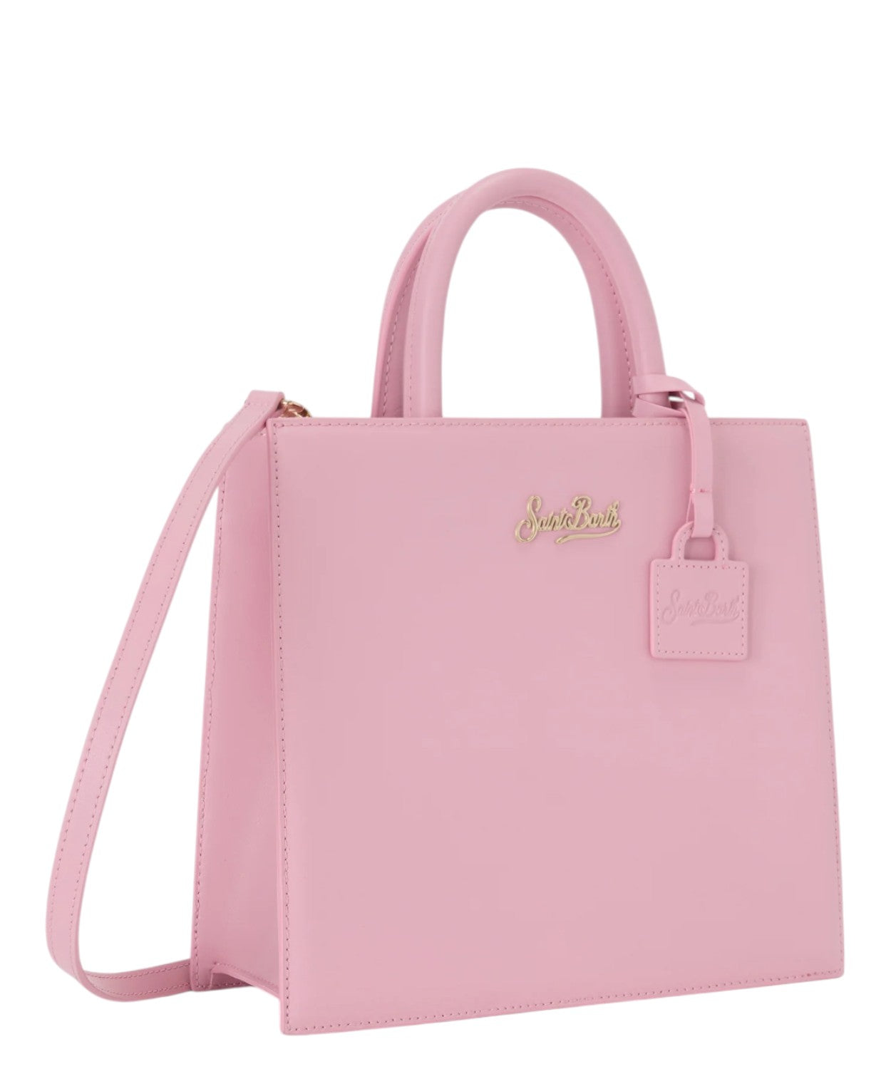 Shop Midi Pink Leather Bag MC2 Saint Barth