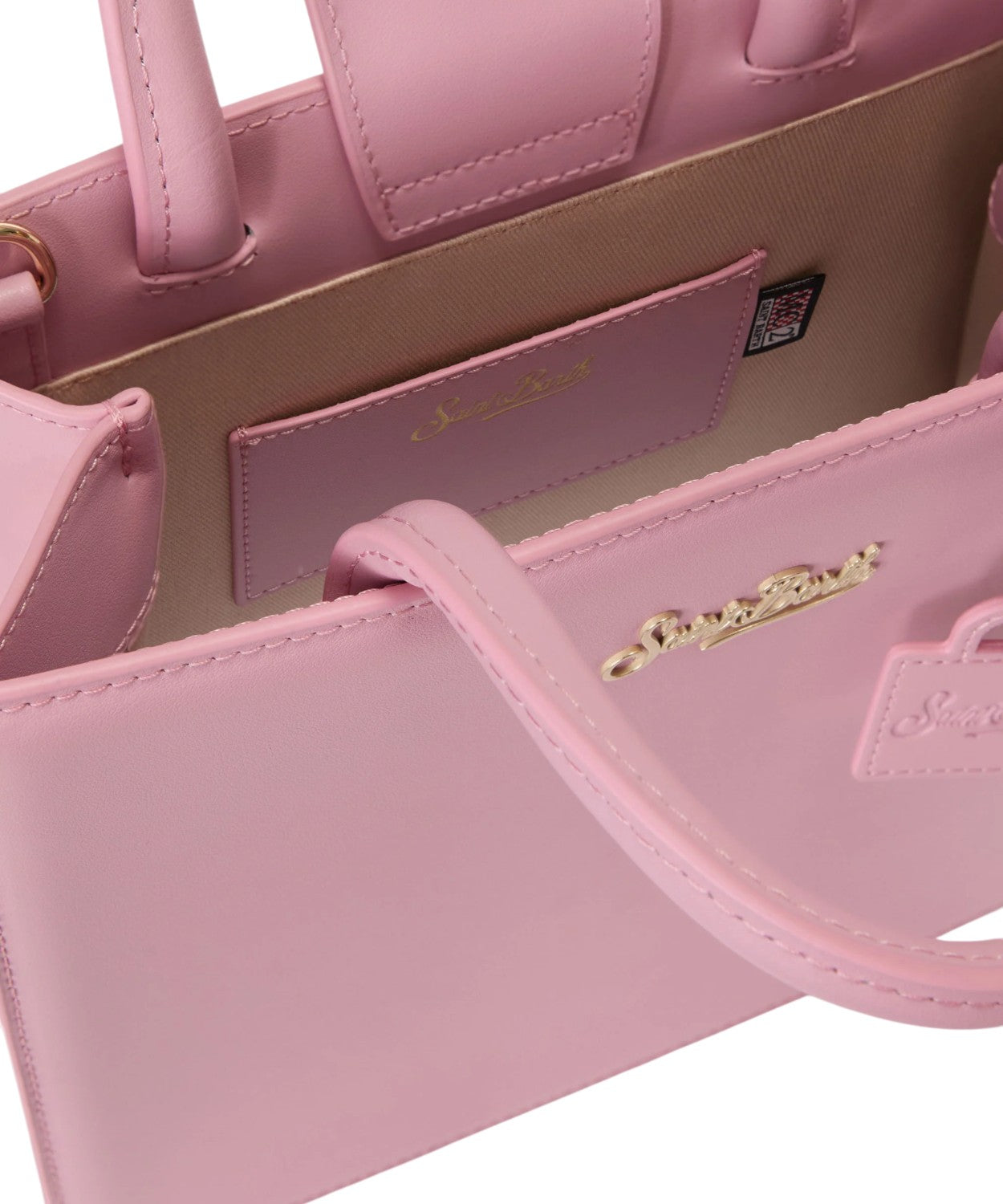 Shop Midi Pink Leather Bag MC2 Saint Barth