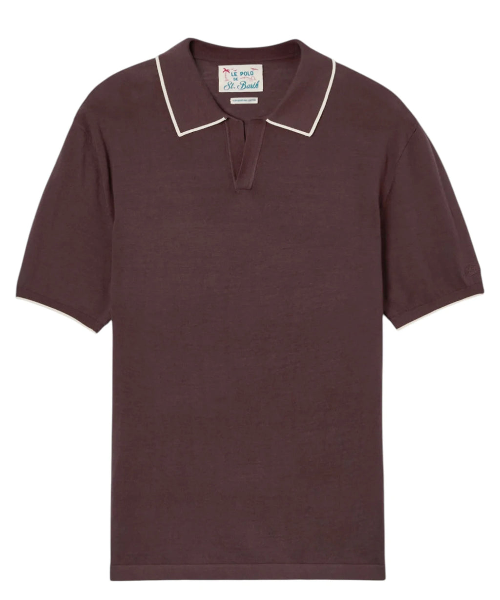 Sloan High-Twist Cotton Polo Shirt with Contrast Trims
