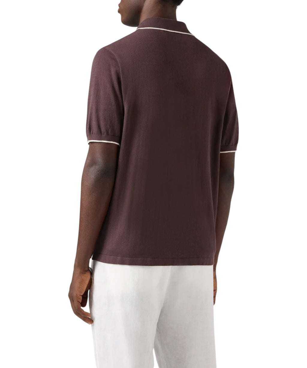 Sloan High-Twist Cotton Polo Shirt with Contrast Trims