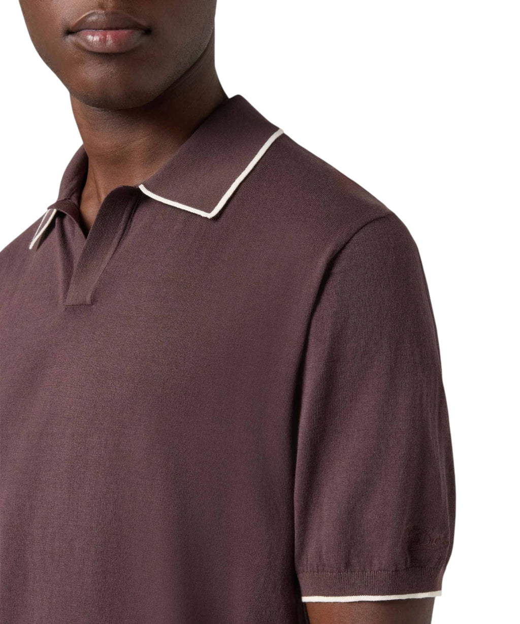 Sloan High-Twist Cotton Polo Shirt with Contrast Trims