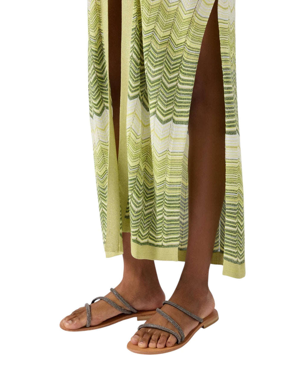 MC2 Saint Barth Cardigan Lungo Tonia con Motivo Geometrico
