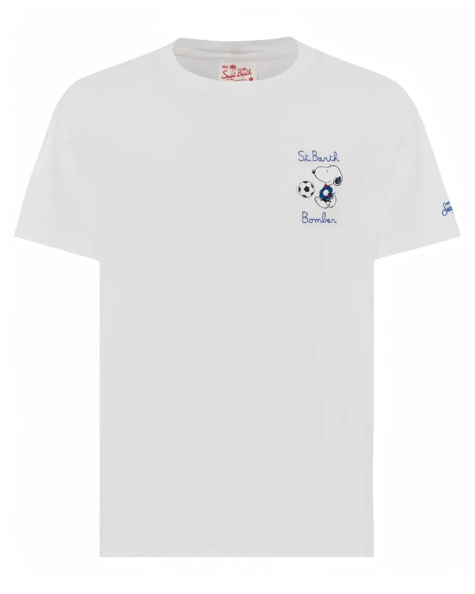 T-shirt Snoopy Bomber Special Edition in Cotone Organico-Mc2 Saint Barth-T-shirt-Vittorio Citro Boutique