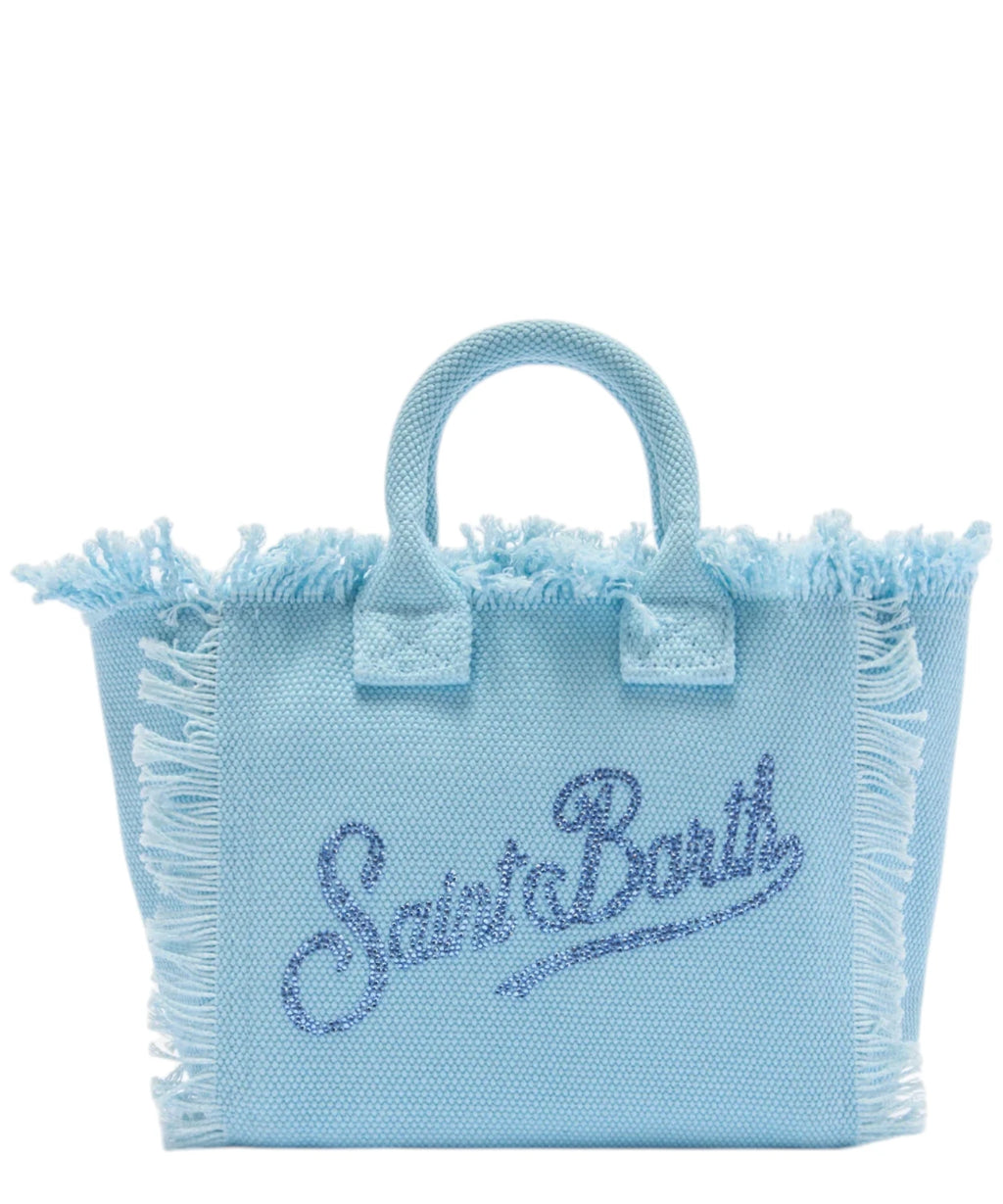 MC2 Saint Barth Borsa Vanity v plátně s logem a kamínky Strass