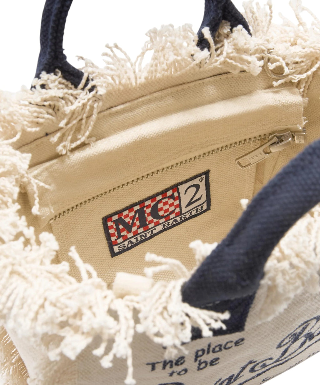 MC2 Saint Barth Mini Vanity Bag z płótna z paskiem na ramię