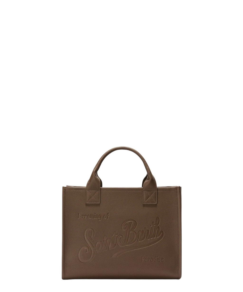 Borsa Tote in Pelle con Logo in Rilievo-Borse a mano-Mc2 Saint Barth-Vittorio Citro Boutique