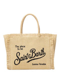 MC2 Saint Barth Vanity Straw Bag with Contrast Logo