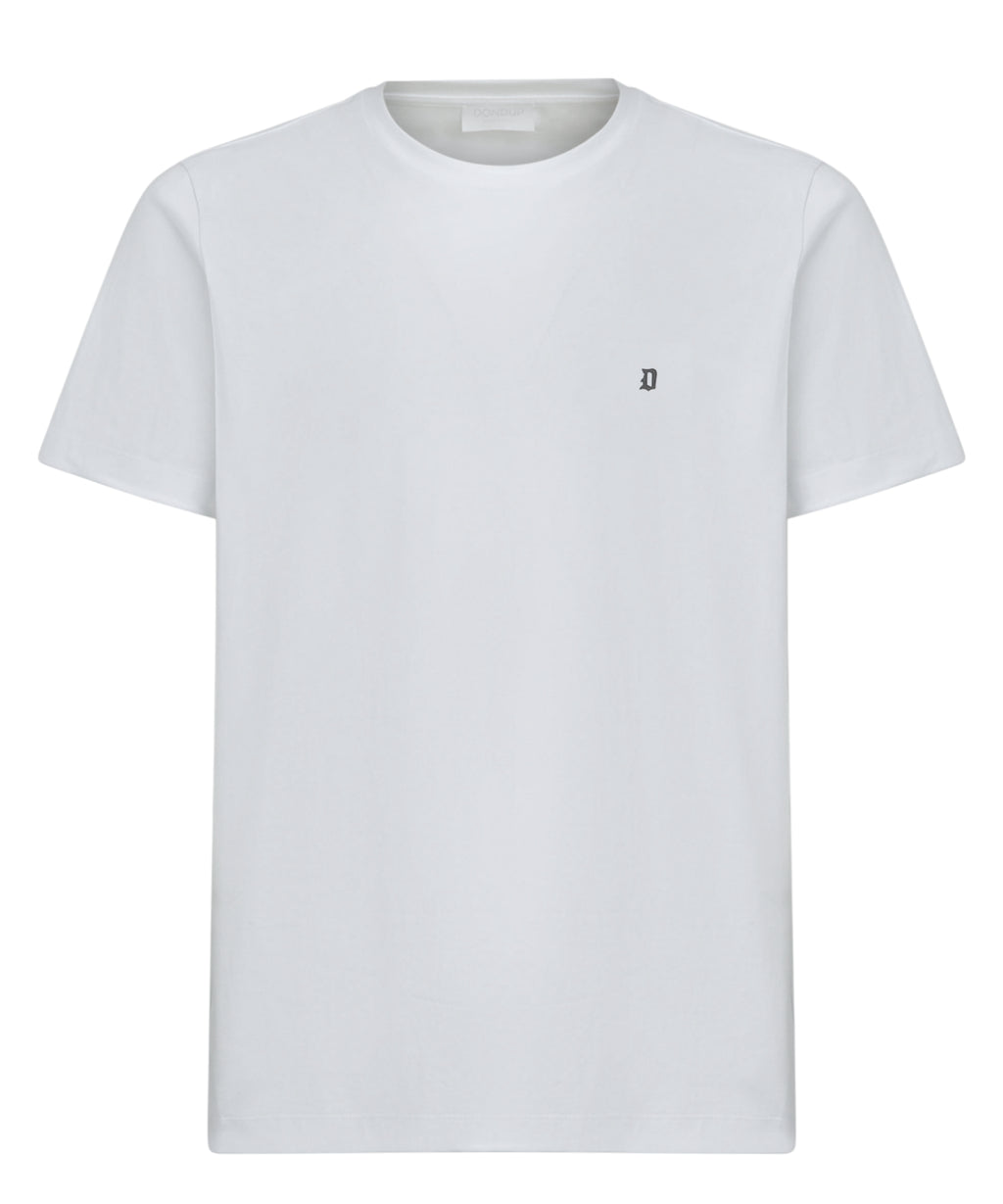 Dondup Men's White T-Shirt with Logo