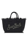 MC2 Saint Barth Borsa Vanity v plátně s logem a kamínky Strass