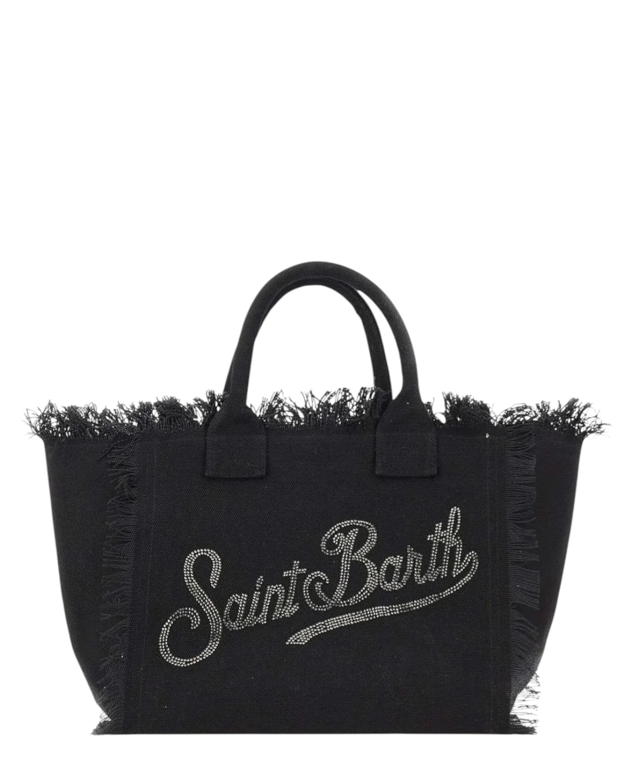 MC2 Saint Barth Vanity Bag in Canvas with Logo and Rhinestones