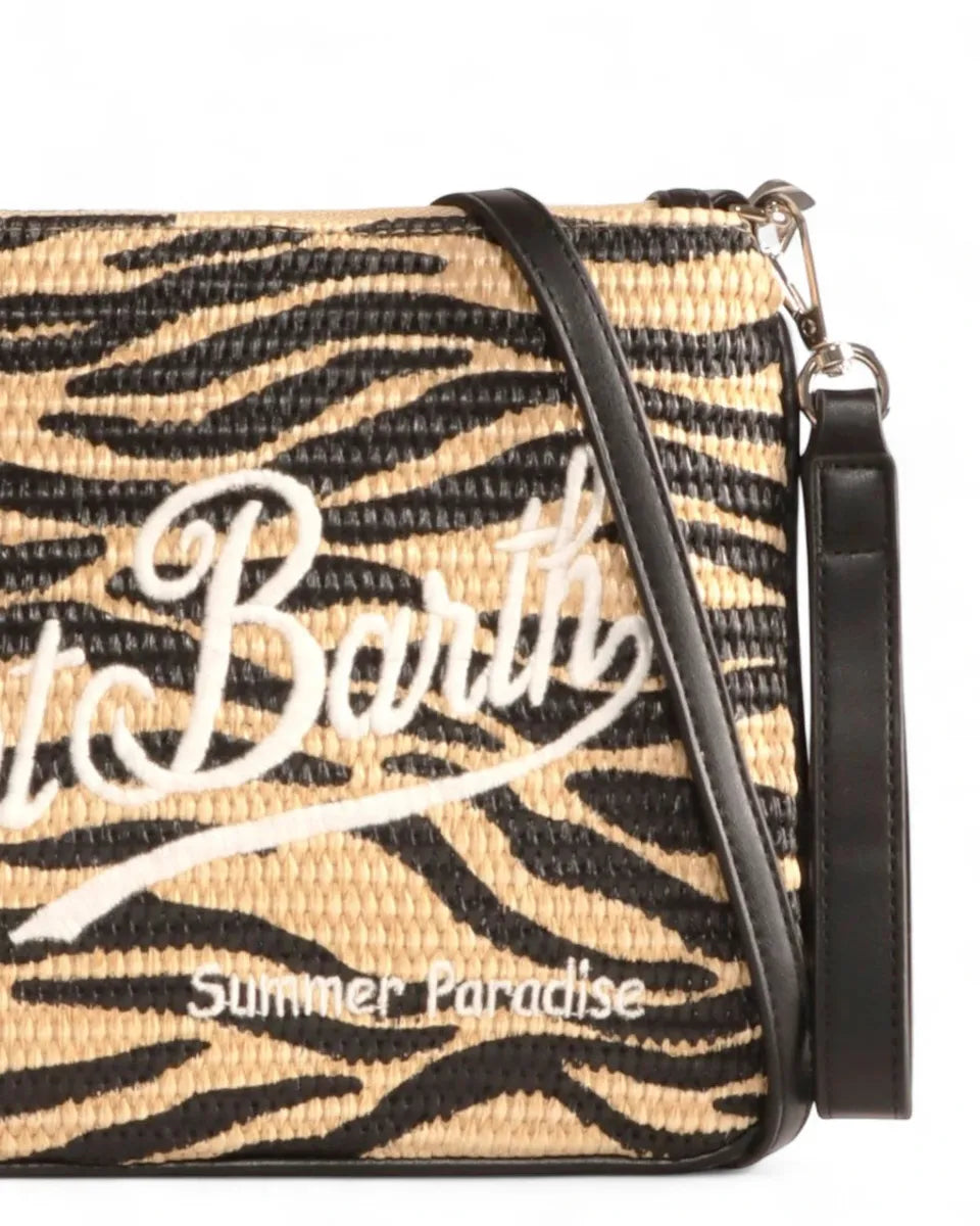 Pochette Parisienne Zebrata in Paglia-Mc2 Saint Barth-Pochette-Vittorio Citro Boutique