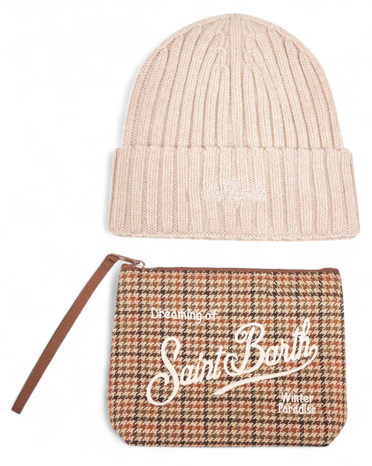 Christmas Box con berretto in lana e pochette Aline pied de poule-Mc2 Saint Barth-BOX-Vittorio Citro Boutique