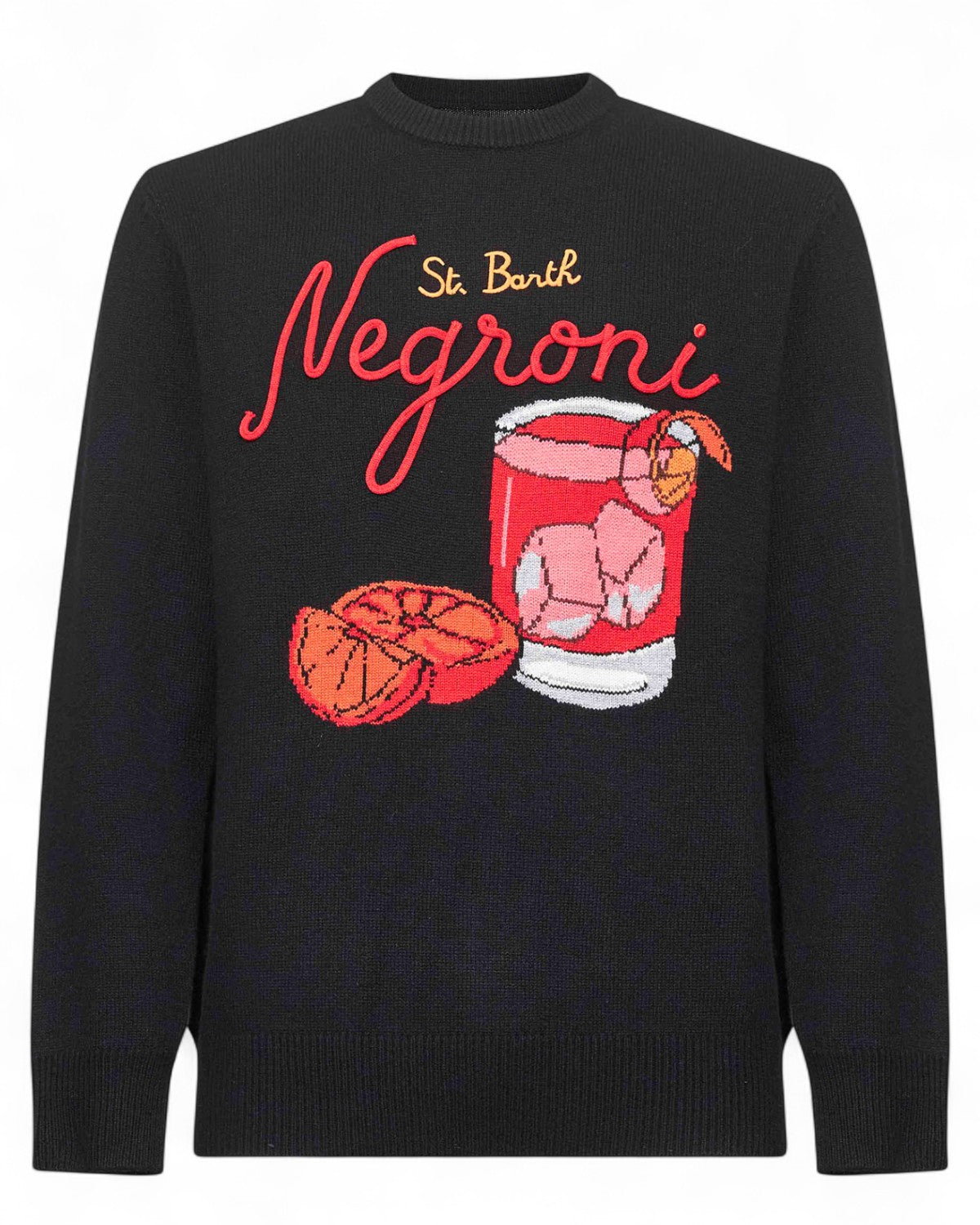 Maglione Heron in misto cashmere con ricamo Negroni Glass-Mc2 Saint Barth-Maglieria-Vittorio Citro Boutique