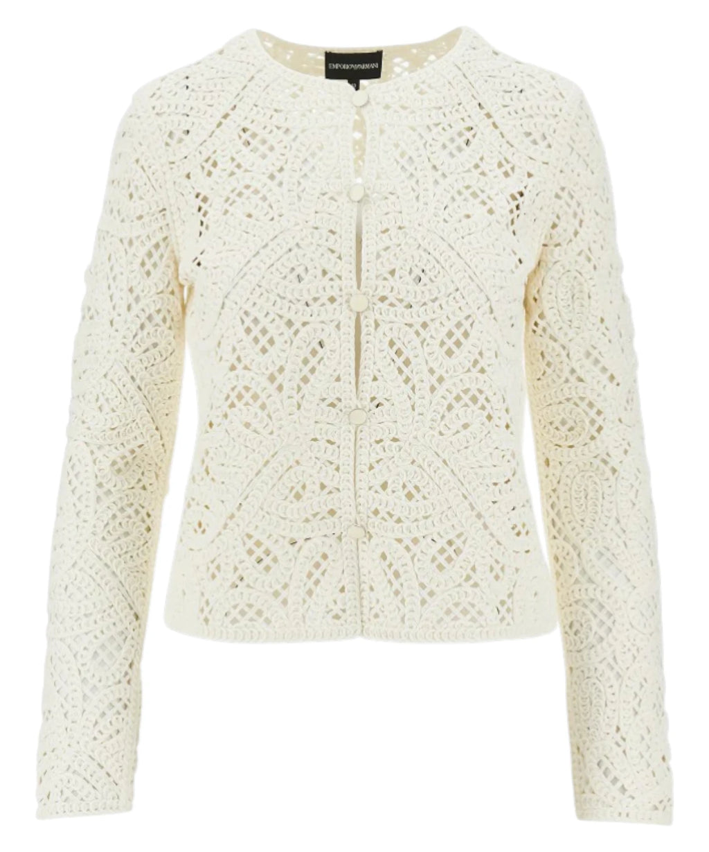 Emporio Armani Cornely Macramé Embroidered Jacket