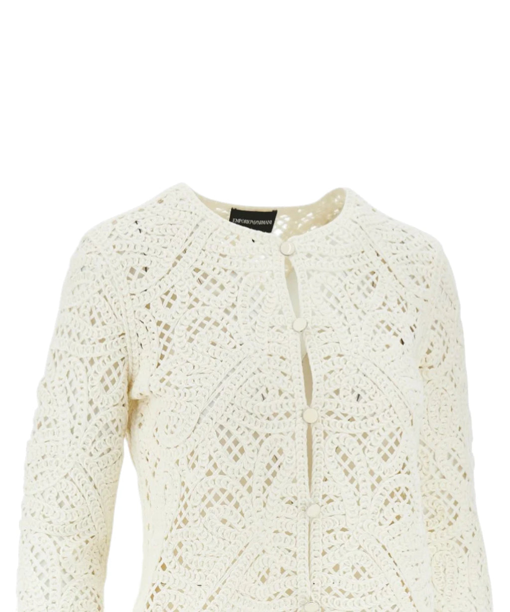 Emporio Armani Cornely Macramé Embroidered Jacket