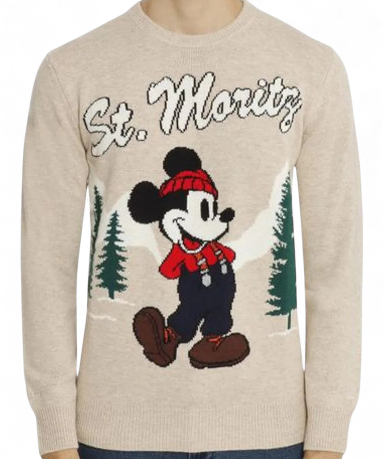Maglione MC2 Saint Barth Heron con ricamo Mickey Mouse-Mc2 Saint Barth-Maglieria-Vittorio Citro Boutique