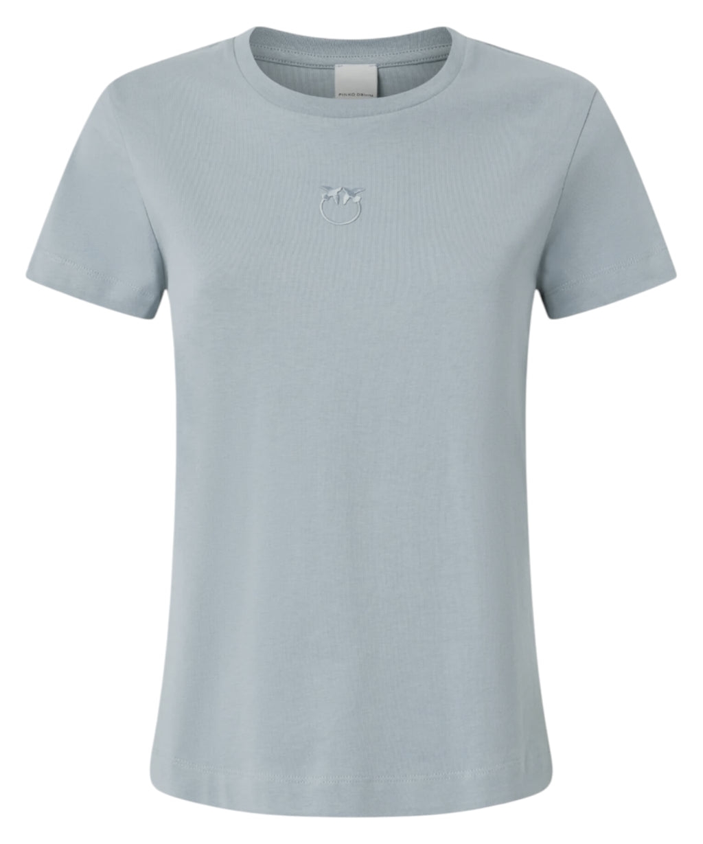 PINKO Bussolotto cotton T-shirt with embroidered logo
