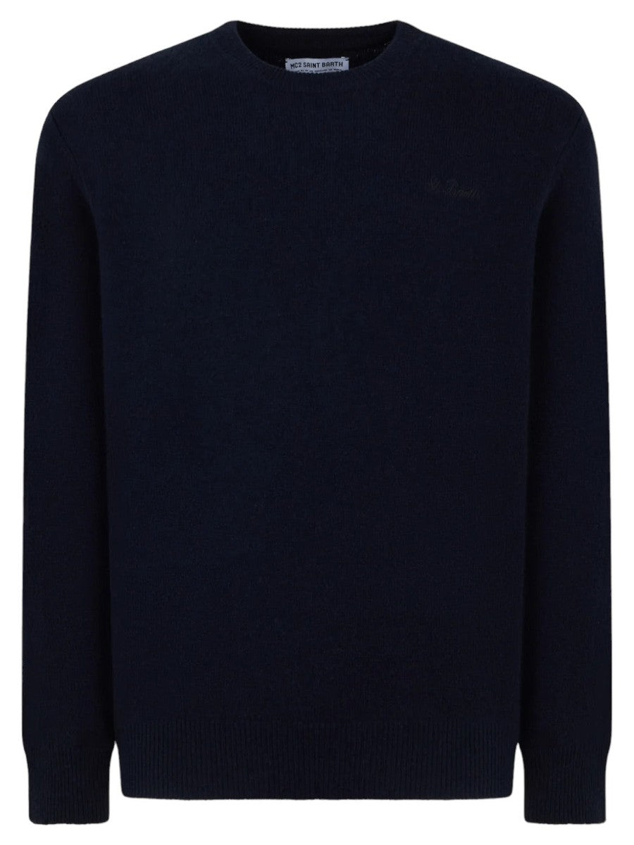 Maglia girocollo con ricamo St. Barth-Mc2 Saint Barth-Maglieria-Vittorio Citro Boutique