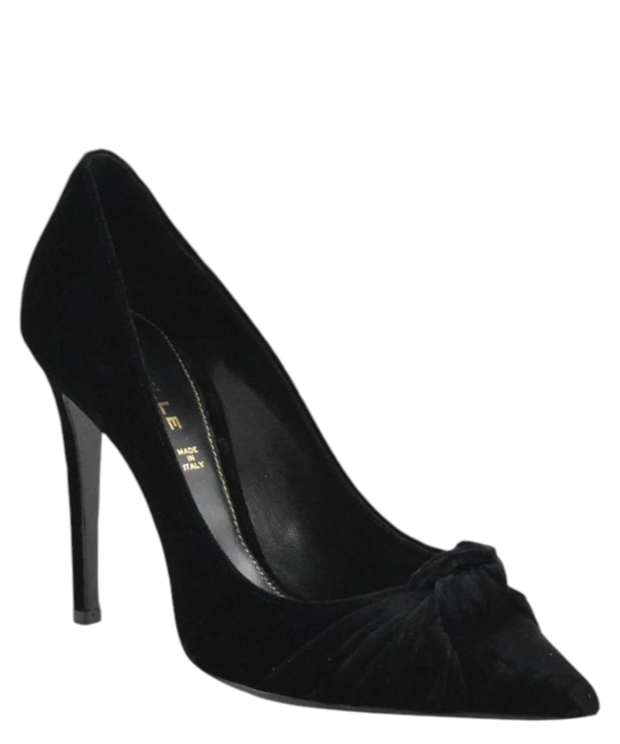 Elegant Velvet Pumps with Draping