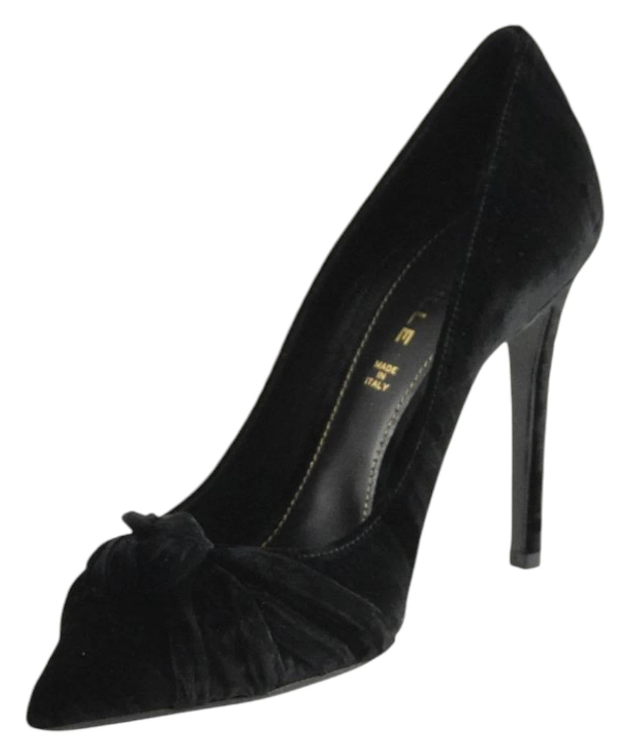 Elegant Velvet Pumps with Draping