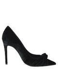 Elegant Velvet Pumps with Draping