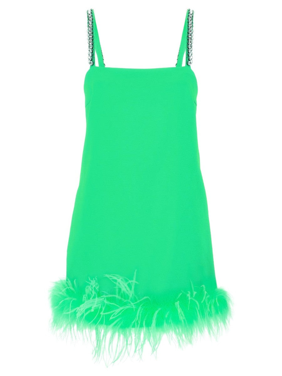 Mini Abito "Trebbiano" con Piume e Cristalli-Pinko-Abiti-Vittorio Citro Boutique