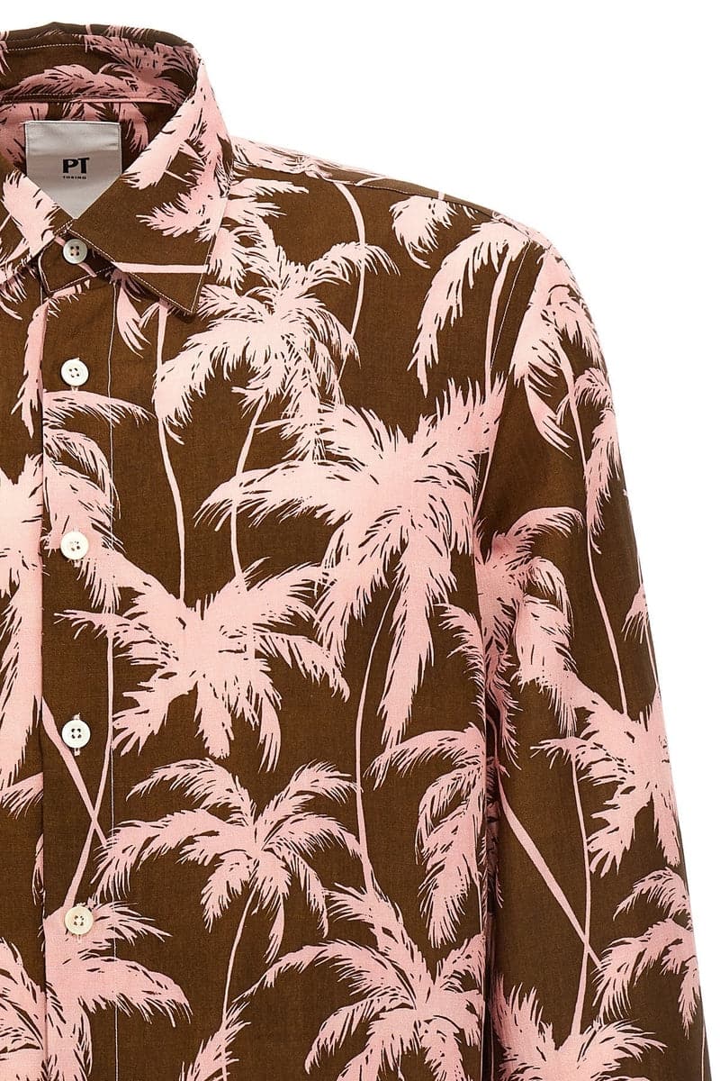 Camicia con stampa palme-Camicie-Pt Torino-Vittorio Citro Boutique