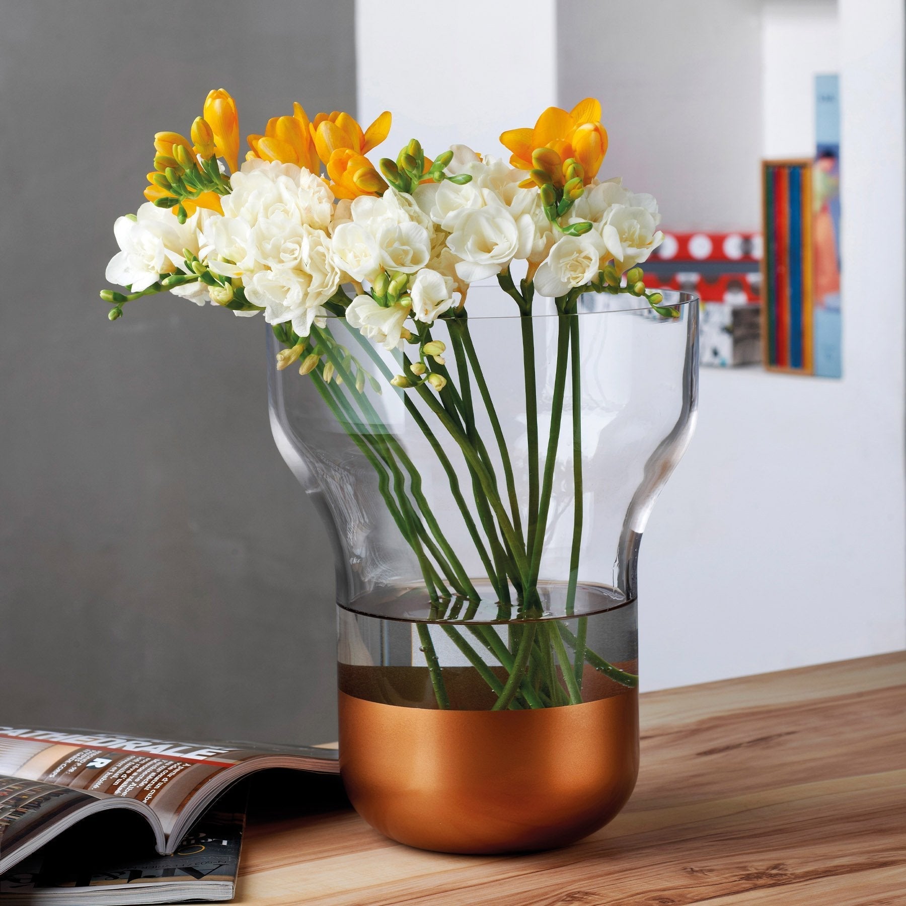 Contour Vase Wide Copper-NUDE EU-Vasi-Vittorio Citro Boutique