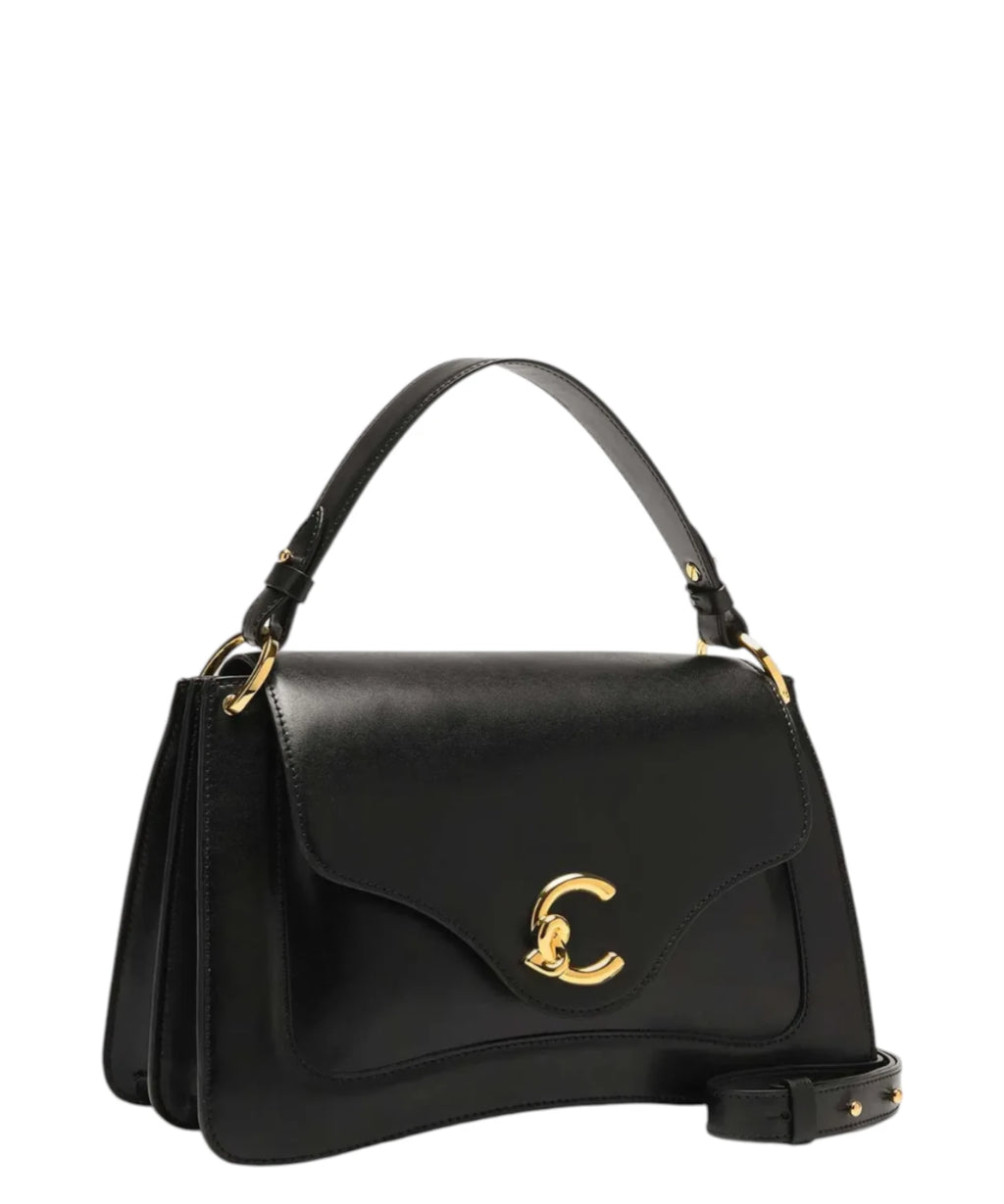 Coccinelle C-Me Medium Smooth Leather Bag with Shoulder Strap
