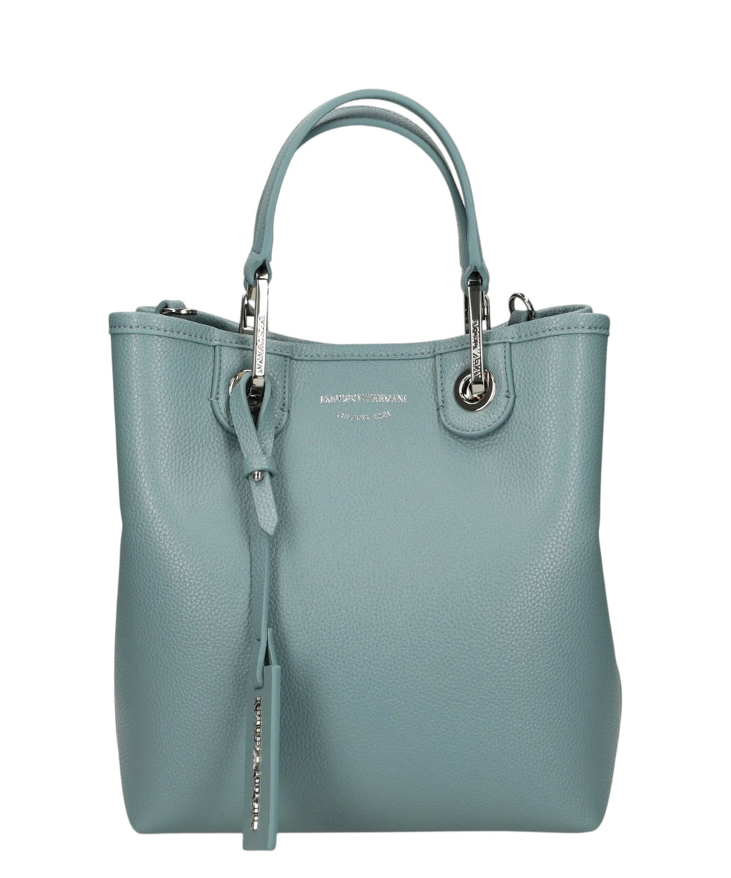 Emporio Armani Leather Tote Bag with Double Handles